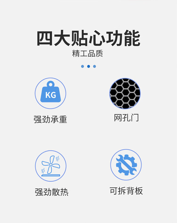 国标网络机柜 6U壁挂小机柜 宽550*深450mm加厚SPCC冷轧钢板 (https://www.scoa-cn.com/) 机柜 第2张