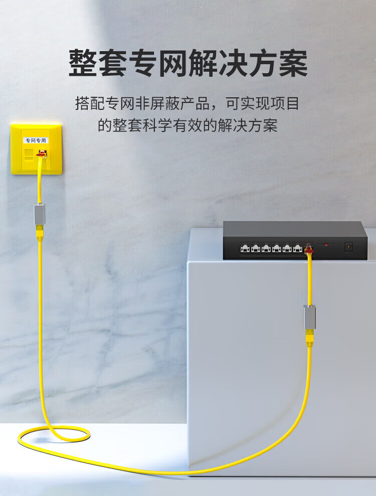 内外网网络跳线 黄色非屏蔽RJ45-L/H异型口跳线 防混插防违规外联 (https://www.scoa-cn.com/) 六类非屏蔽信道系统 第6张
