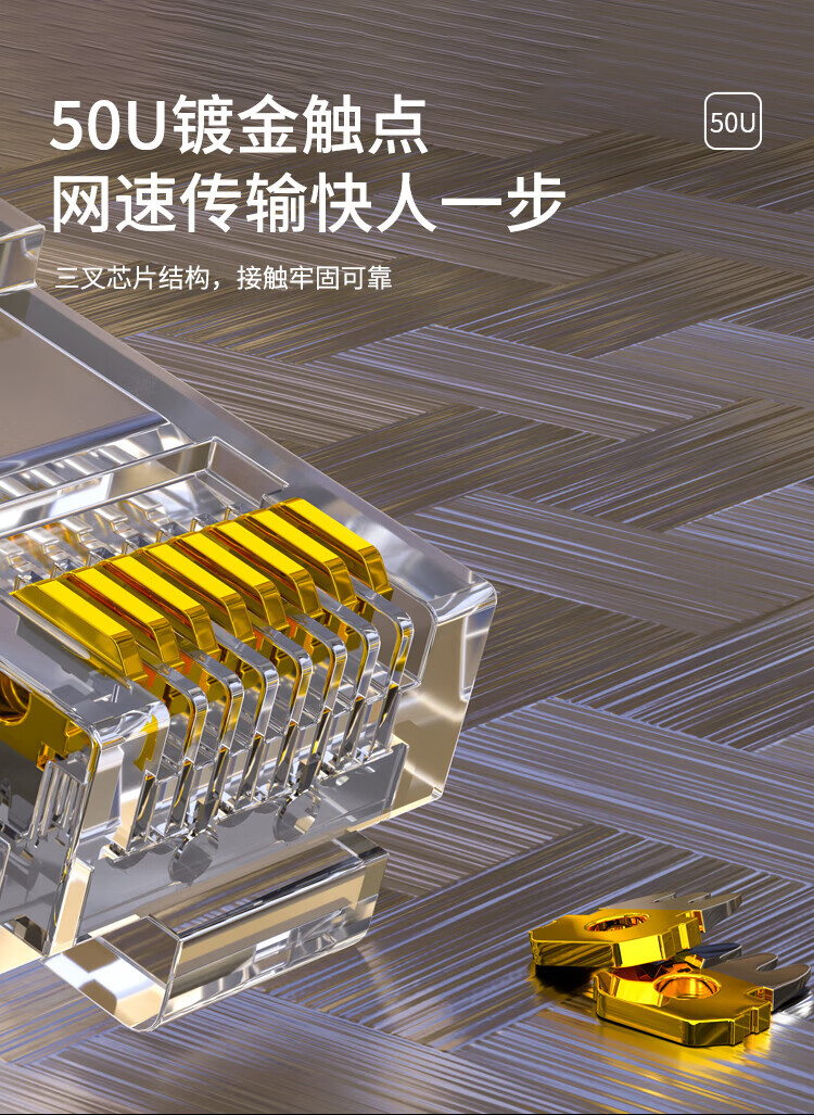 超五类网线水晶头 CAT5e类非屏蔽50U镀金 (https://www.scoa-cn.com/) 超五类非屏蔽信道系统 第3张
