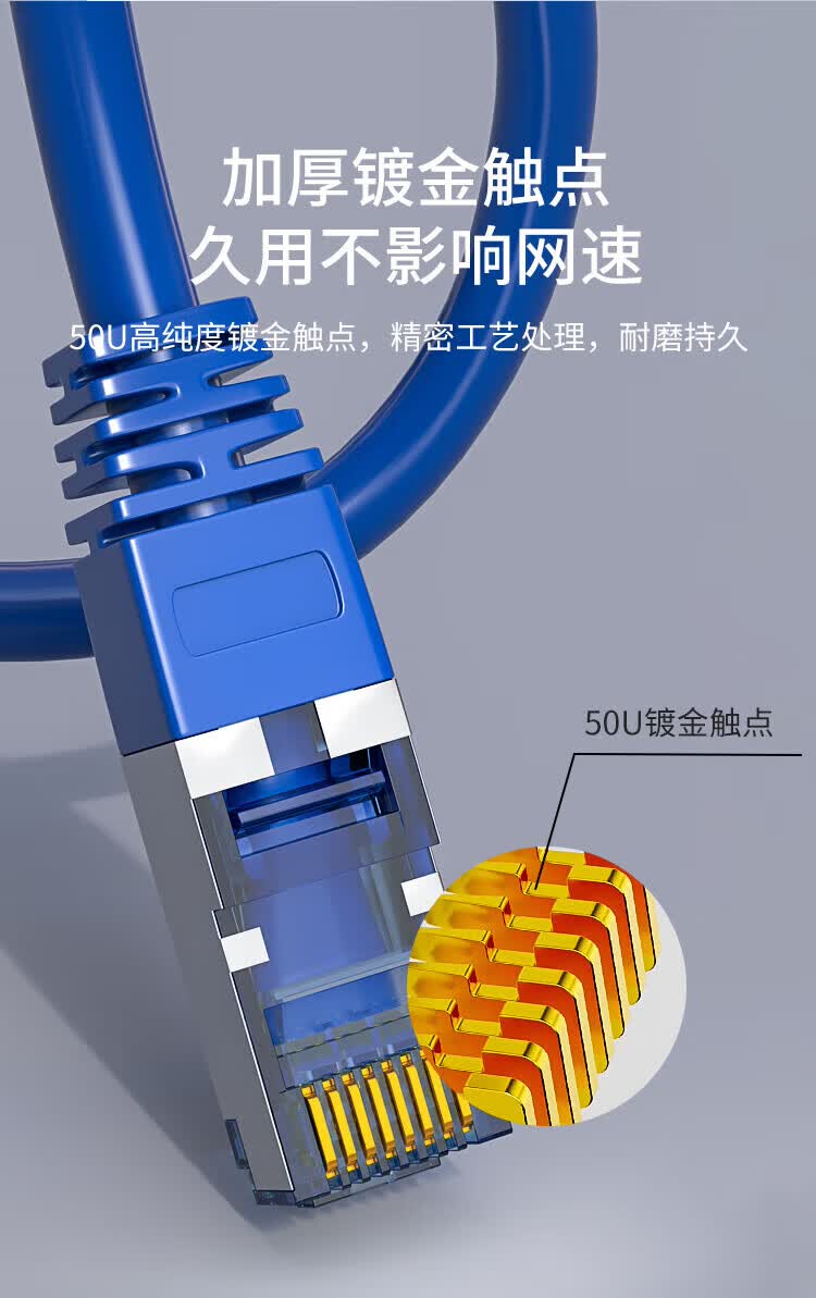 内外网网络跳线 蓝色屏蔽异形RJ45-L/H水晶头连接线 (https://www.scoa-cn.com/) 六类屏蔽信道系统 第3张