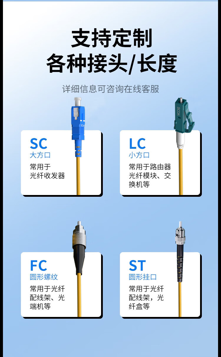 光纤跳线SC-FC 单模单芯 大方头转圆头 (https://www.scoa-cn.com/) 光纤跳线 第2张