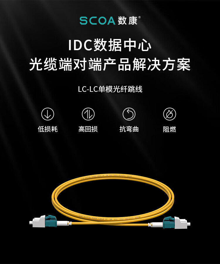 光纤跳线LC-LC 单模单芯 小方头转小方头 (https://www.scoa-cn.com/) 光纤跳线 第1张