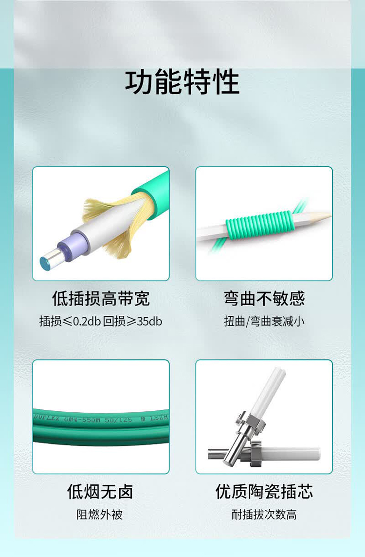 万兆多模光纤跳线 LC-LC 短尾套 OM4 (https://www.scoa-cn.com/) 光纤跳线 第2张