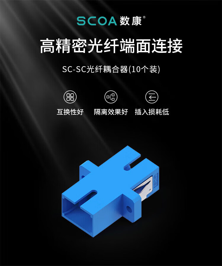 电信级SC耦合器 SC-SC大方头转大方头母头 (https://www.scoa-cn.com/) 光纤适配器 第1张