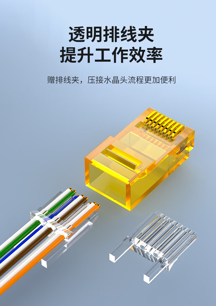 内外网转换专网水晶头 异形水晶头RJ45-L/H 黄色 非屏蔽 (https://www.scoa-cn.com/) 六类非屏蔽信道系统 第4张